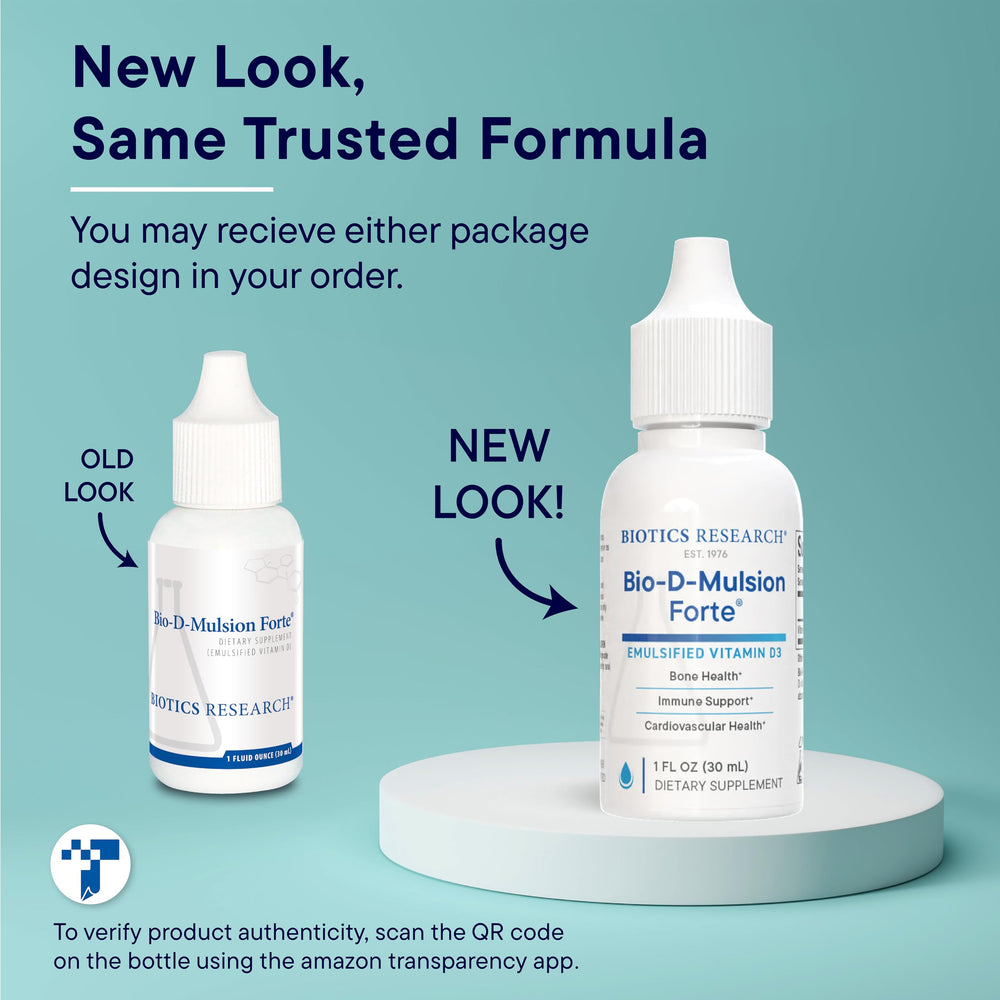 BIOTICS RESEARCH Bio-D-Mulsion Forte intended for adult daily use.