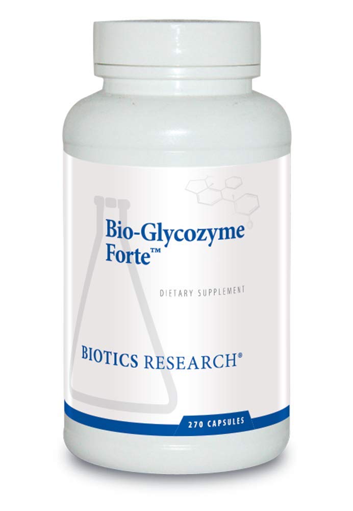 Biotics Research Bio Glycozyme Forte bottle with capsules for metabolism support