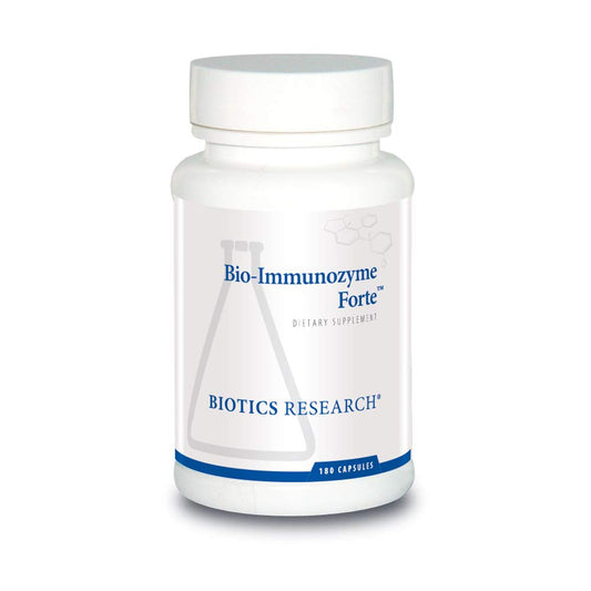 BIOTICS RESEARCH Bio Immunozyme Forte bottle signals immune support with botanical blend