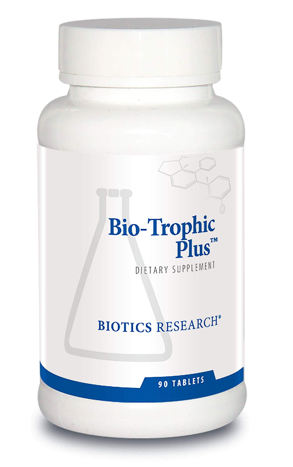 Biotics Research Bio-Trophic Plus bottle front view shows daily nutrition support