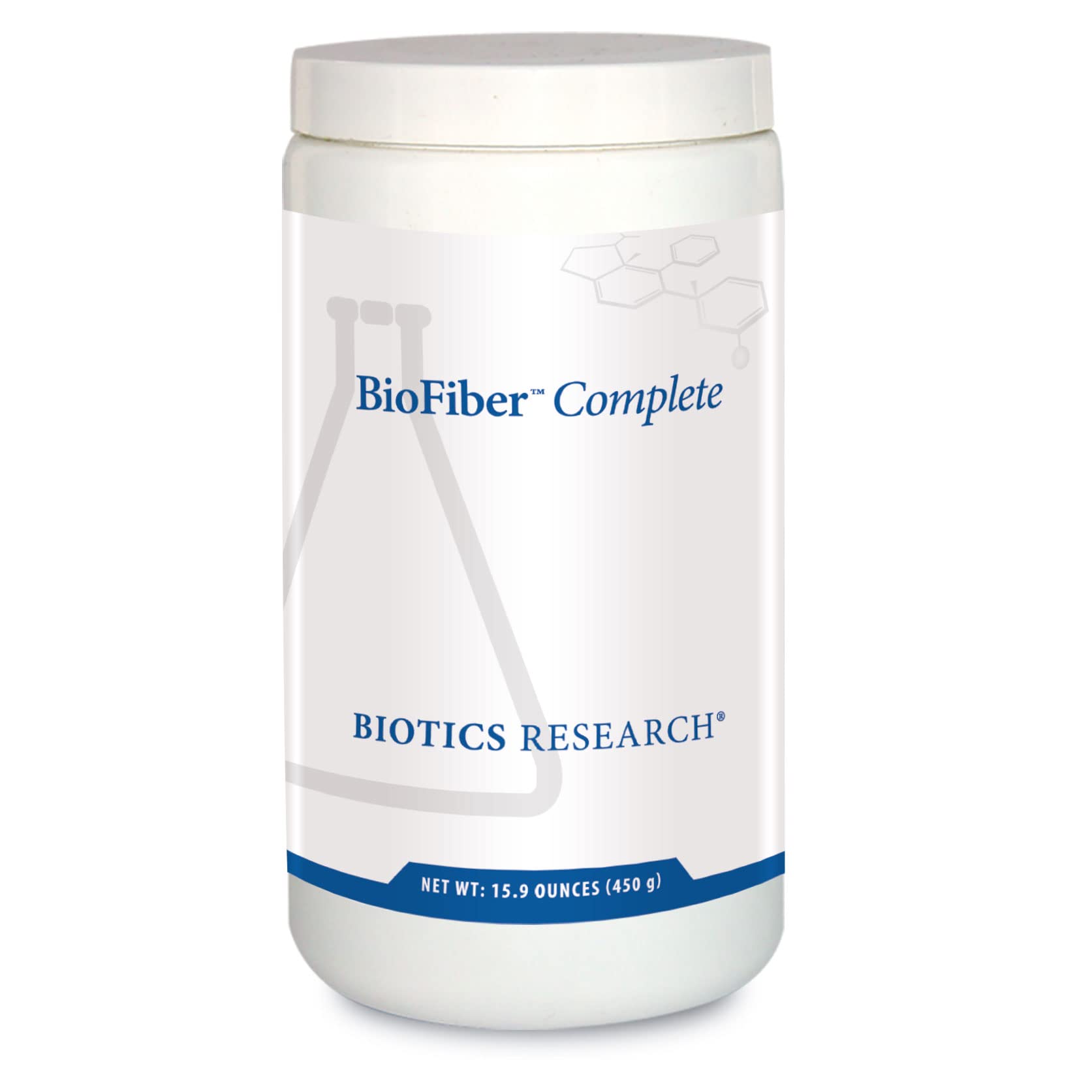 BIOTICS RESEARCH BioFiber Complete powder tub for convenient daily fiber support and gut health.