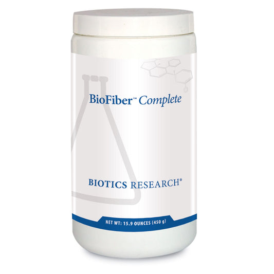 BIOTICS RESEARCH BioFiber Complete powder tub for convenient daily fiber support and gut health.