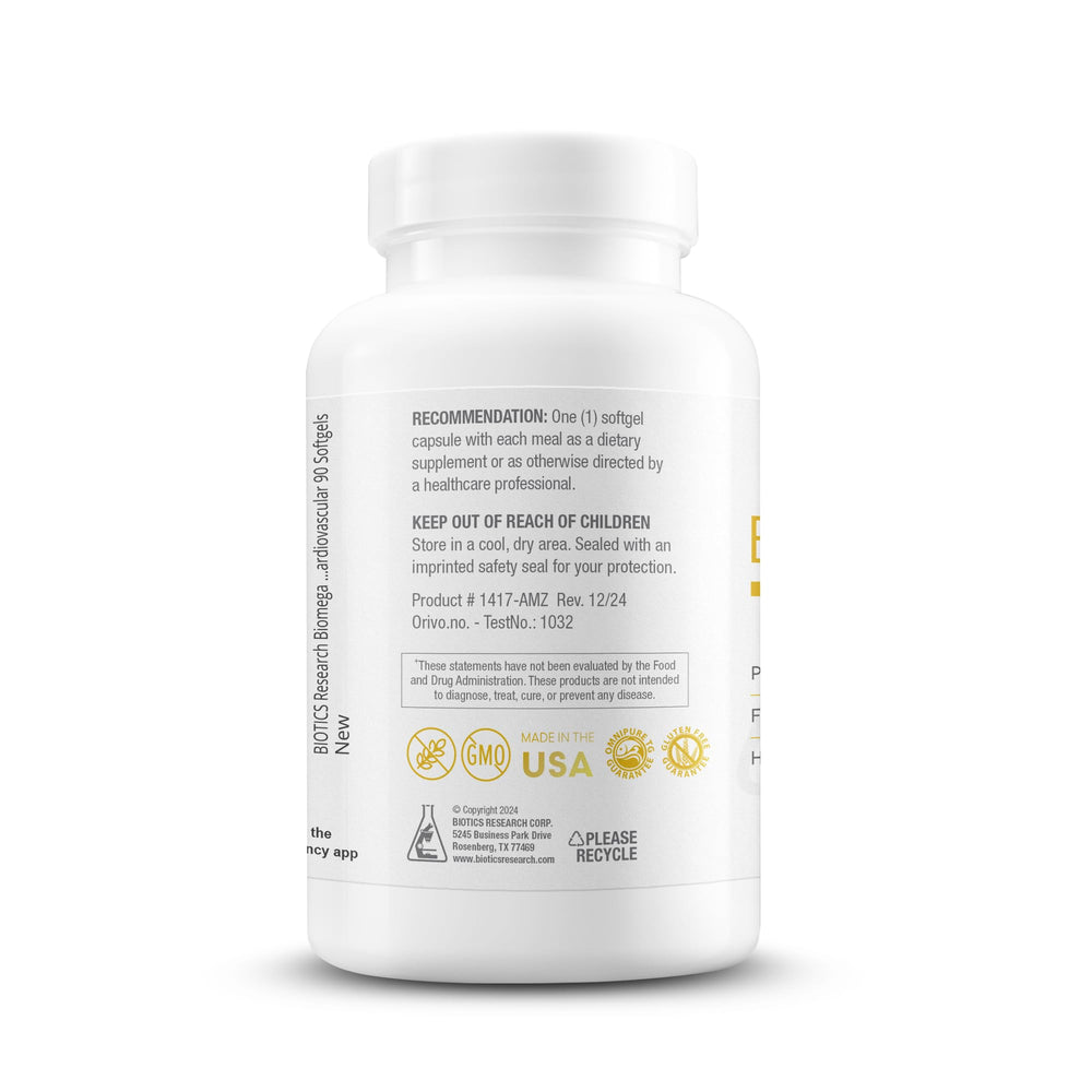 Biotics Research Biomega-1000 made in USA seal reflects quality and safety.