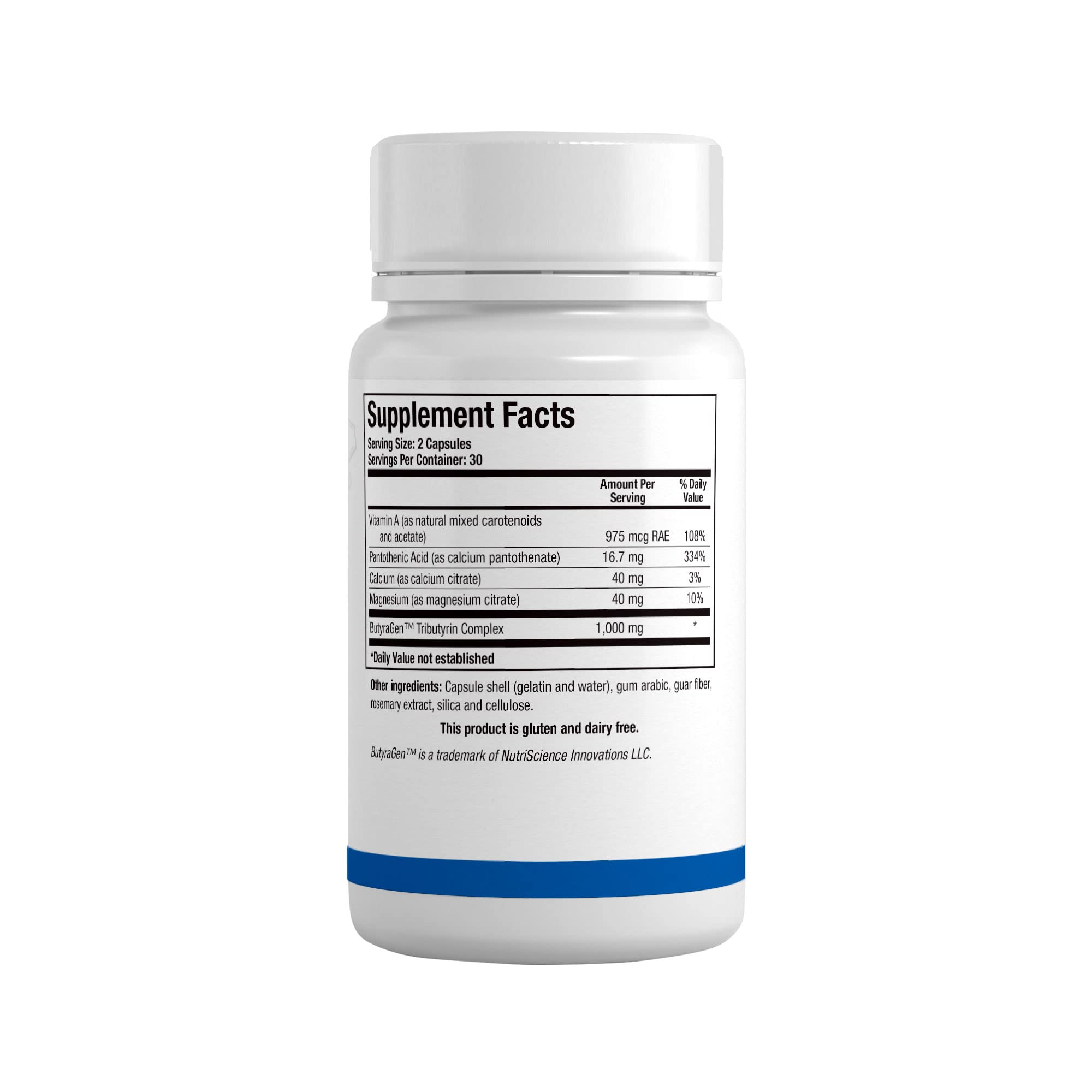 Biotics Research Butyric Cal Mag tablets close-up highlighting minerals.