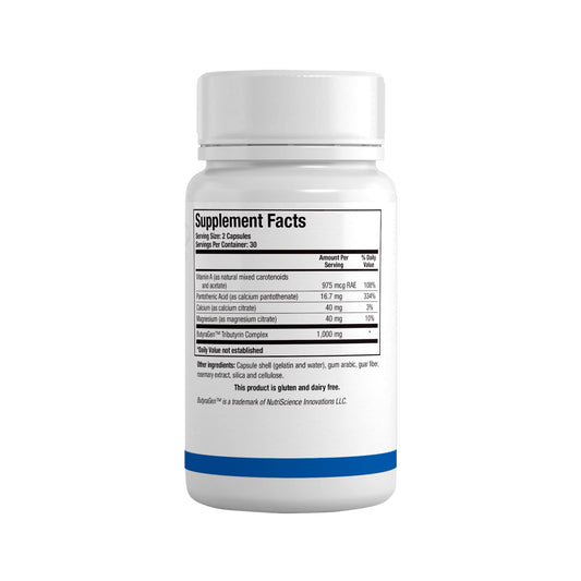 Biotics Research Butyric Cal Mag tablets close-up highlighting minerals.