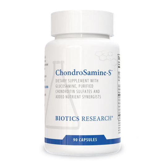 Biotics Research ChondroSamine-S bottle front view supports joint comfort