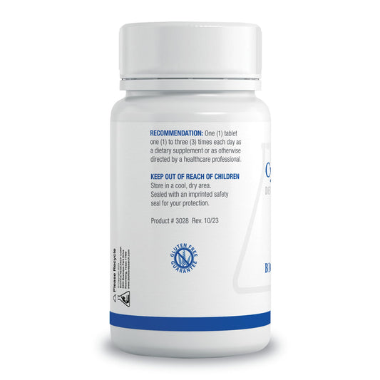Biotics Research Cytozyme-AD bottle back details ingredients for healthy adrenal support.