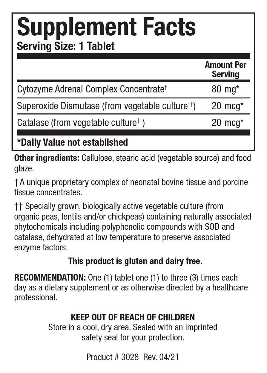 Biotics Research Cytozyme-AD label closeup highlights product quality.