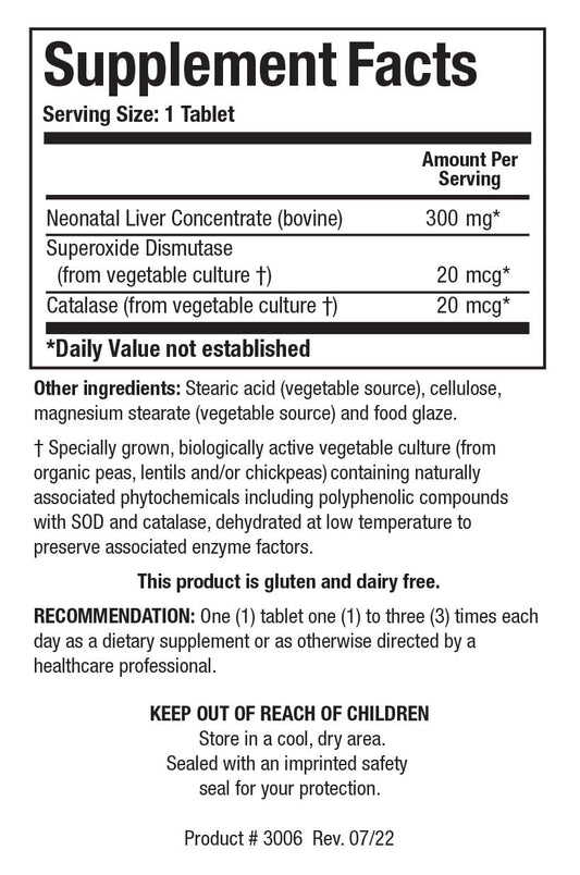 Cytozyme LV label closeup highlighting toxin-free neonatal liver concentrate.
