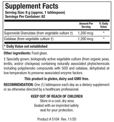 Biotics Research Dismuzyme Plus granules with scoop showing easy daily serving.