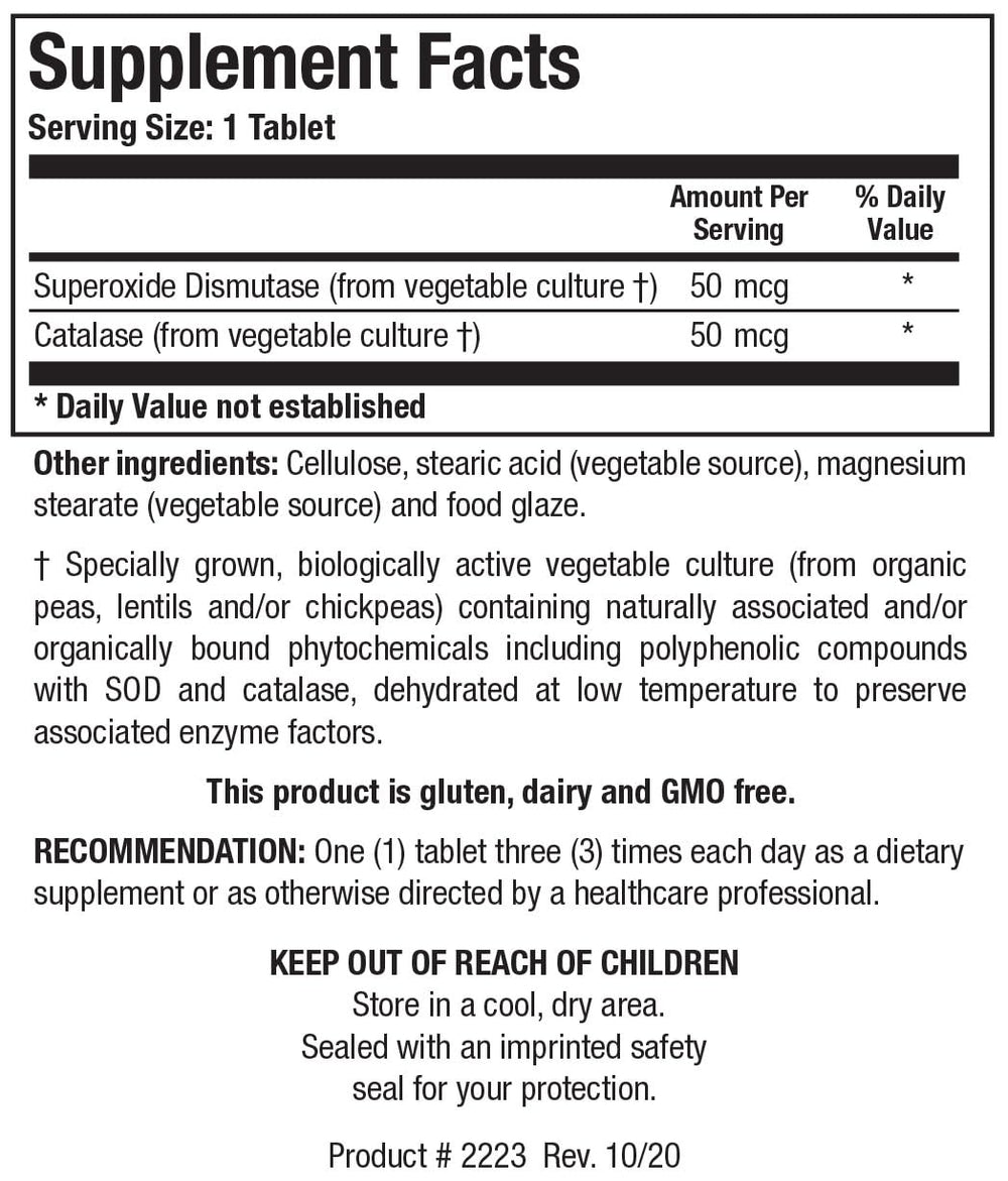 Close-up of Dismuzyme Plus tablets for daily antioxidant support