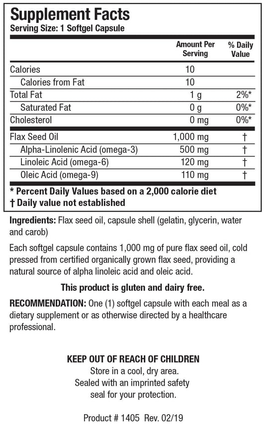 Biotics Research flax seed oil capsules closeup showing pure cold-pressed oil.
