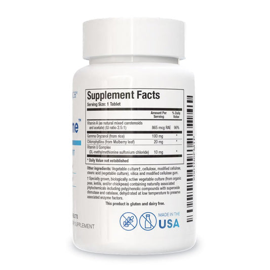 Gastrazyme ingredients featuring cabbage juice Vitamin U complex