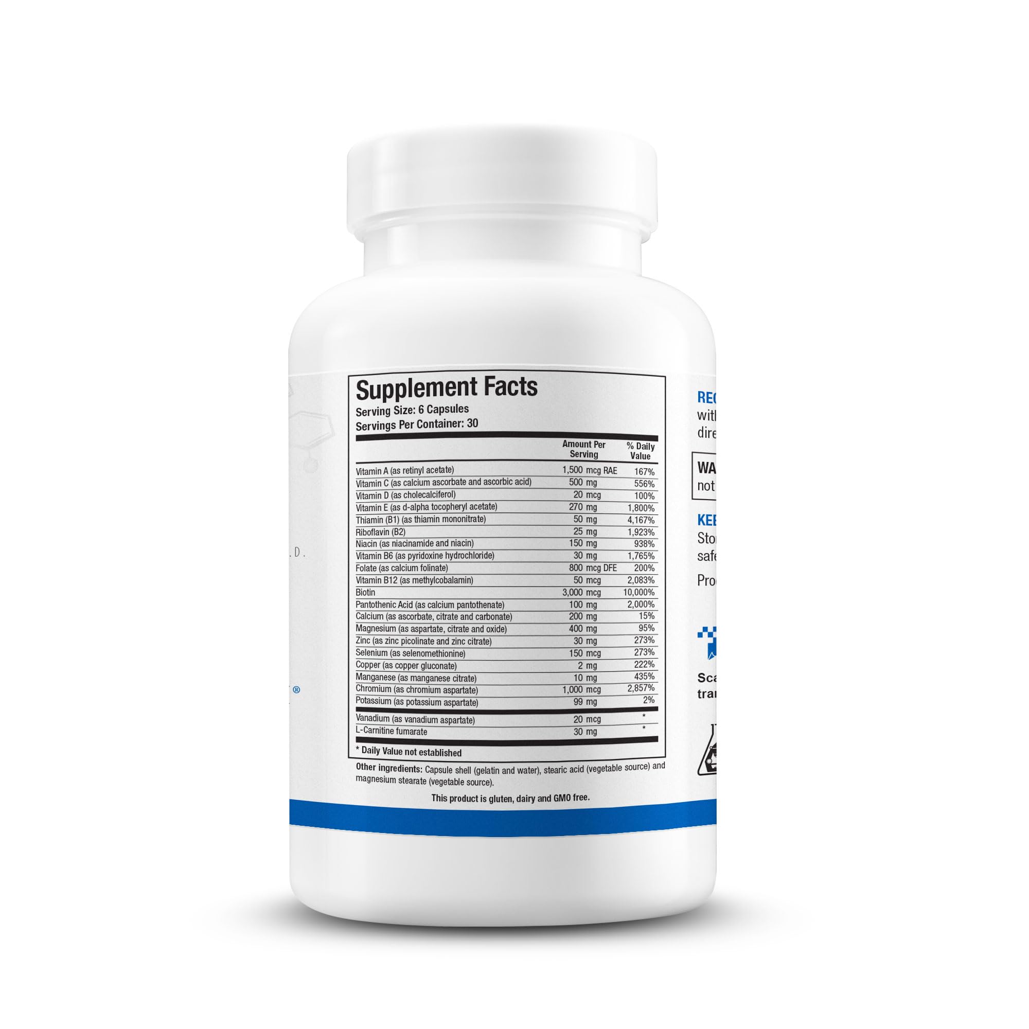GlucoBalance label close-up highlights dosage and ingredients.