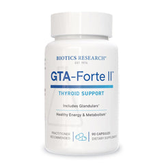Biotics Research GTA Forte II bottle of capsules supporting endocrine balance