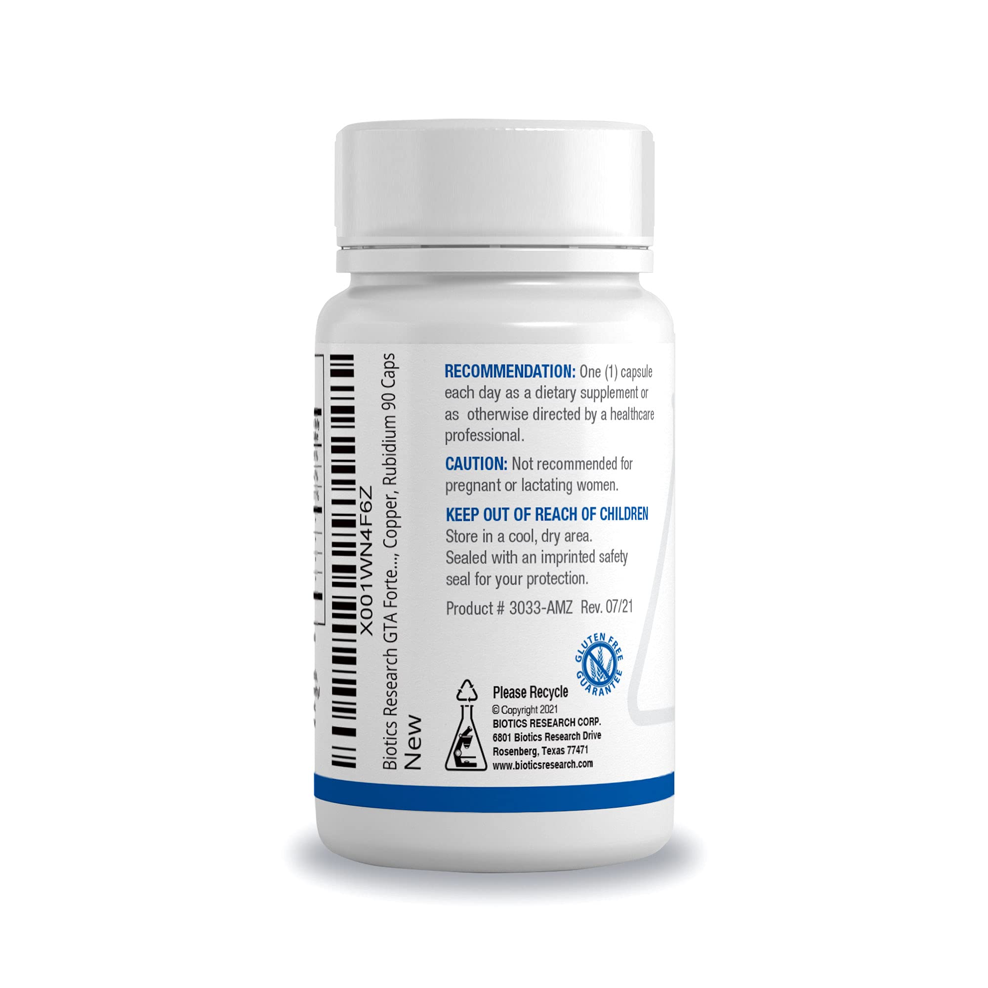 Biotics Research GTA-Forte zinc-selenium-copper blend promoting nutrient balance