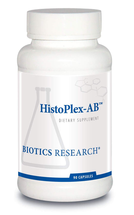 Biotics Research HistoPlex-AB bottle with pour for allergy support