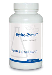 Hydro Zyme bottle label from Biotics Research suggesting enzyme support for digestion