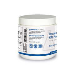 Biotics Research IGG immunoglobulin concentrate powder in a bottle for daily use.