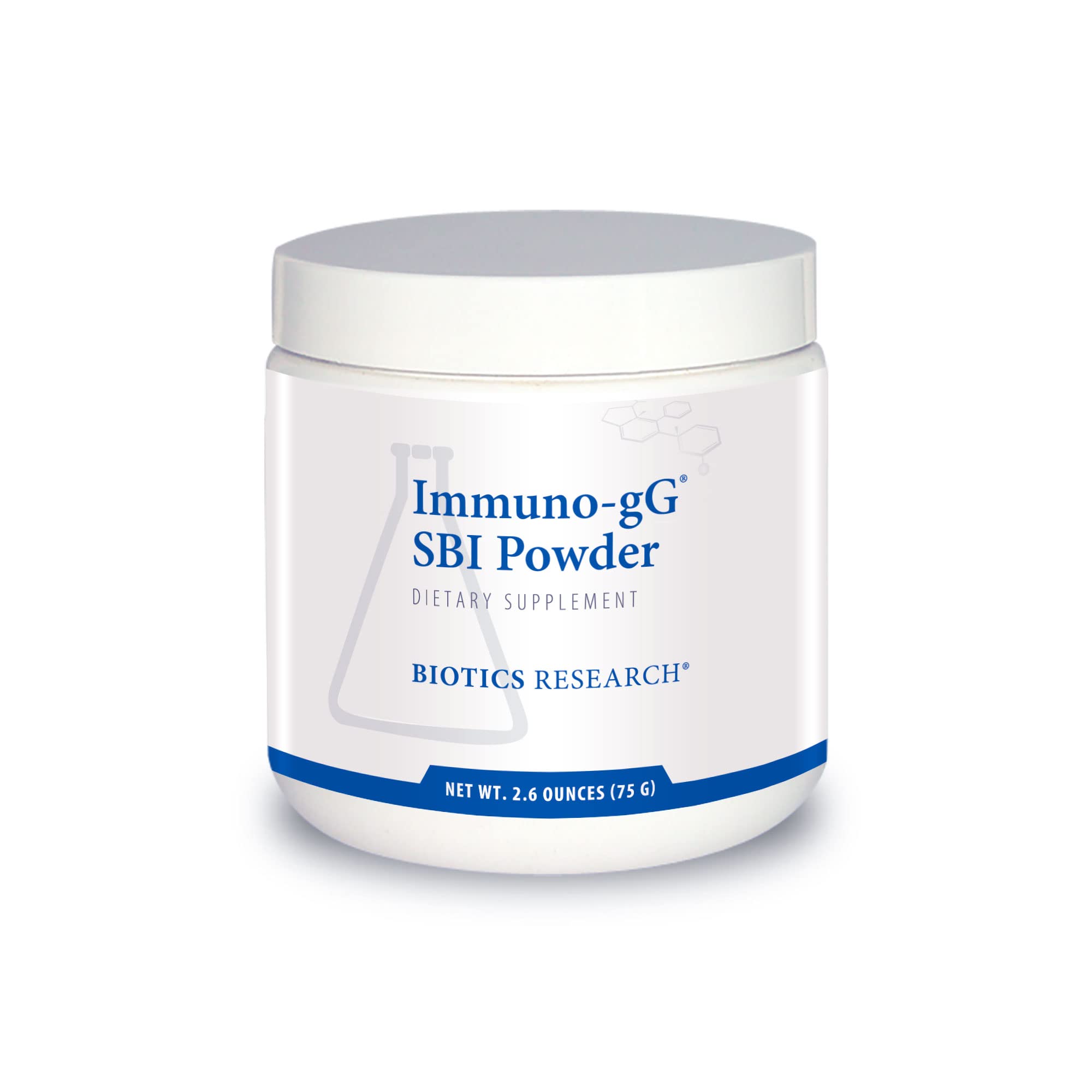 Biotics Research Immuno-gG SBI Powder ready to mix for gut immune support.