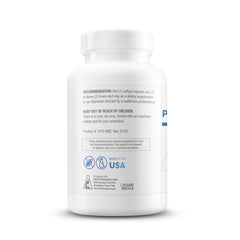 Biotics Research phosphatidylcholine label close-up emphasizing purity and production standards