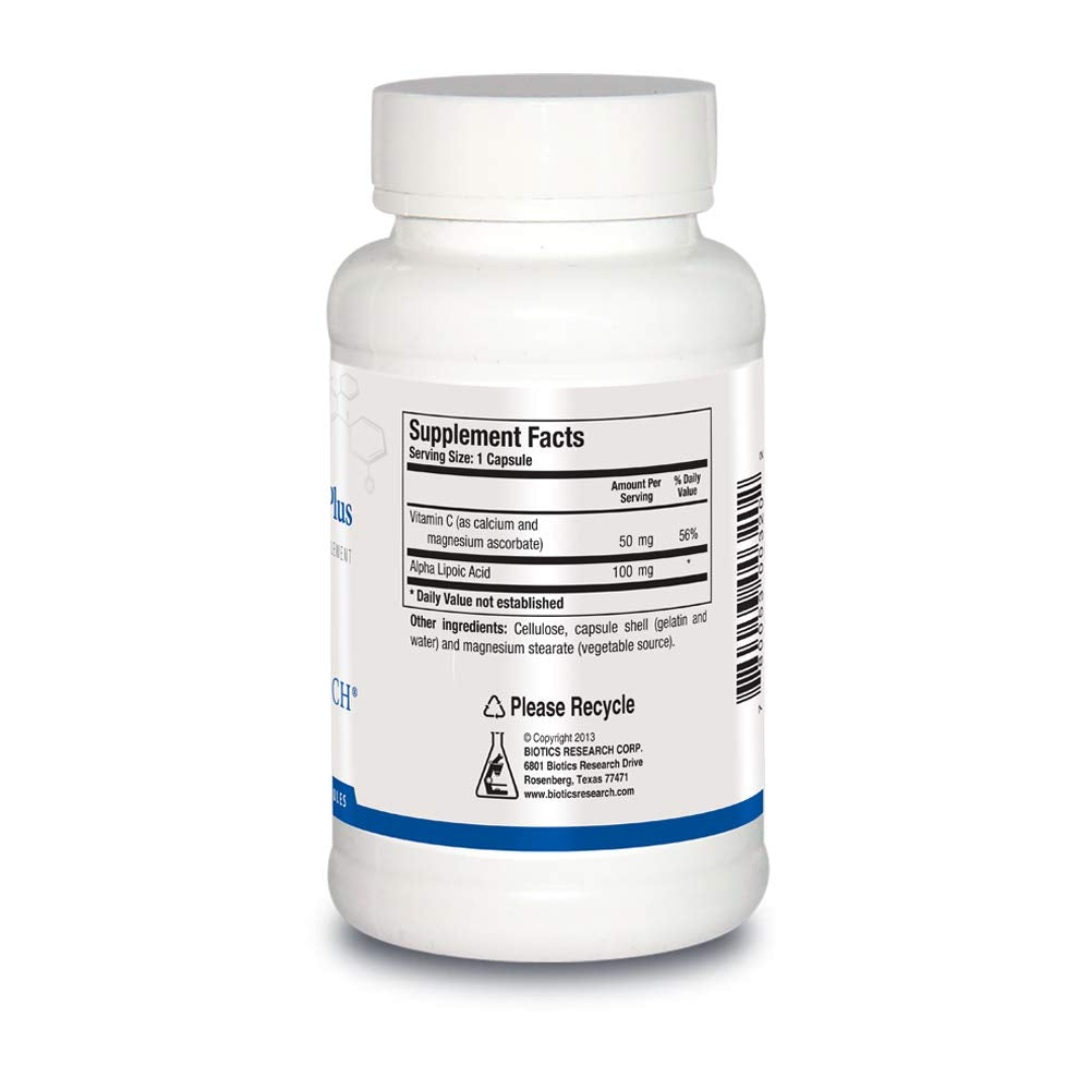 Biotics Research Lipoic Acid Plus capsules ready for daily use and metabolism support.
