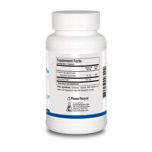 Biotics Research Lipoic Acid Plus capsules ready for daily use and metabolism support.