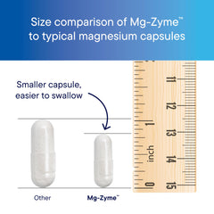 Biotics Mg-Zyme box and bottle highlight premium quality and safety.