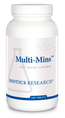 Biotics Research Multi-Mins bottle front showing complete mineral formula for daily wellness