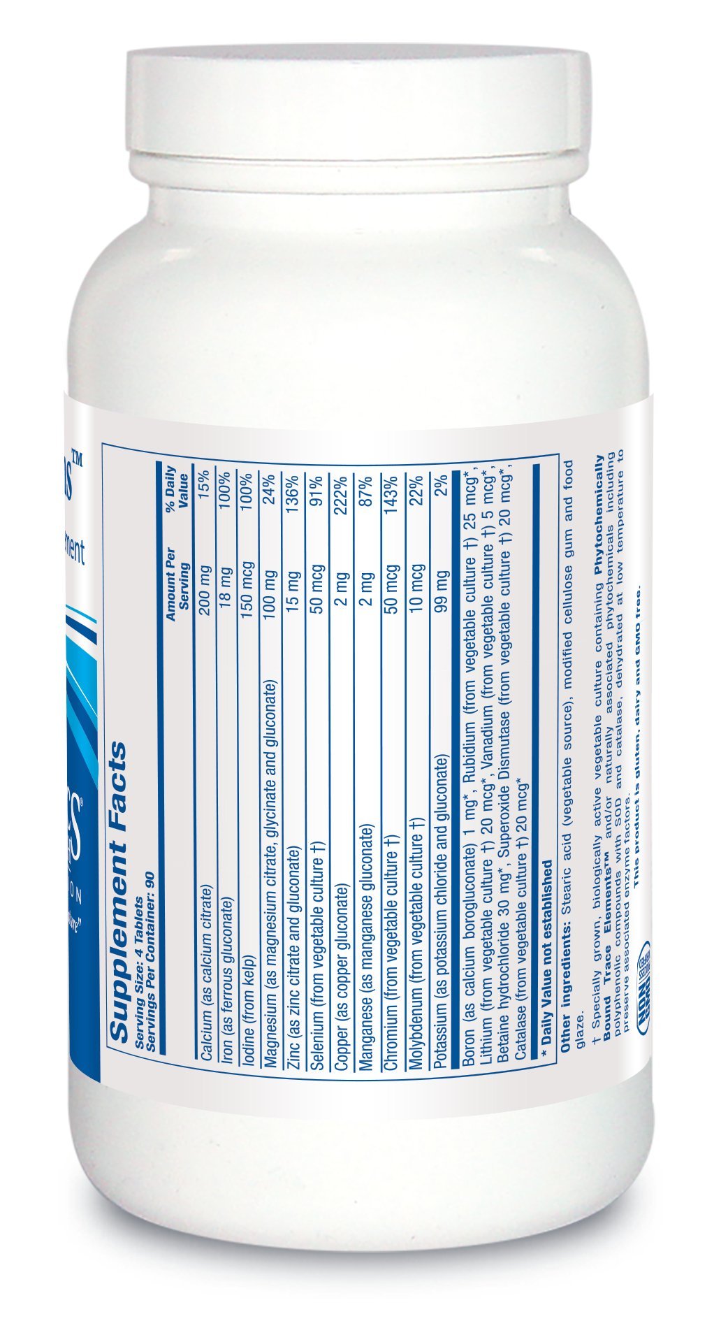 Biotics Research Multi-Mins label closeup highlights key minerals and quality standards