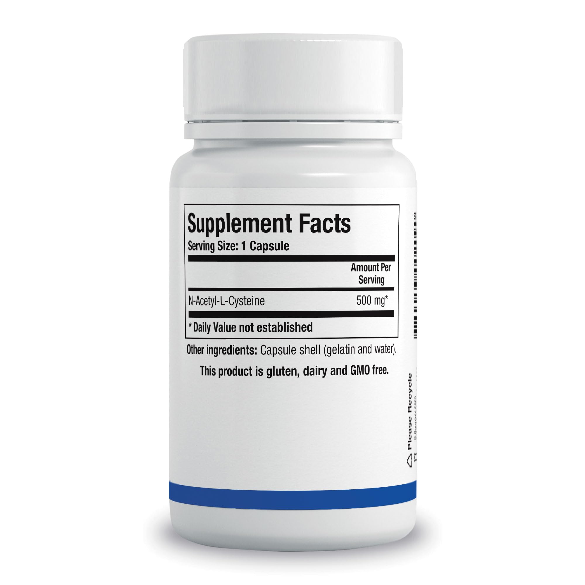 Biotics NAC 500mg capsules closeup for convenient daily use
