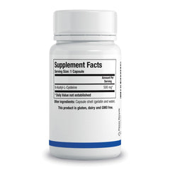 Biotics NAC 500mg capsules closeup for convenient daily use