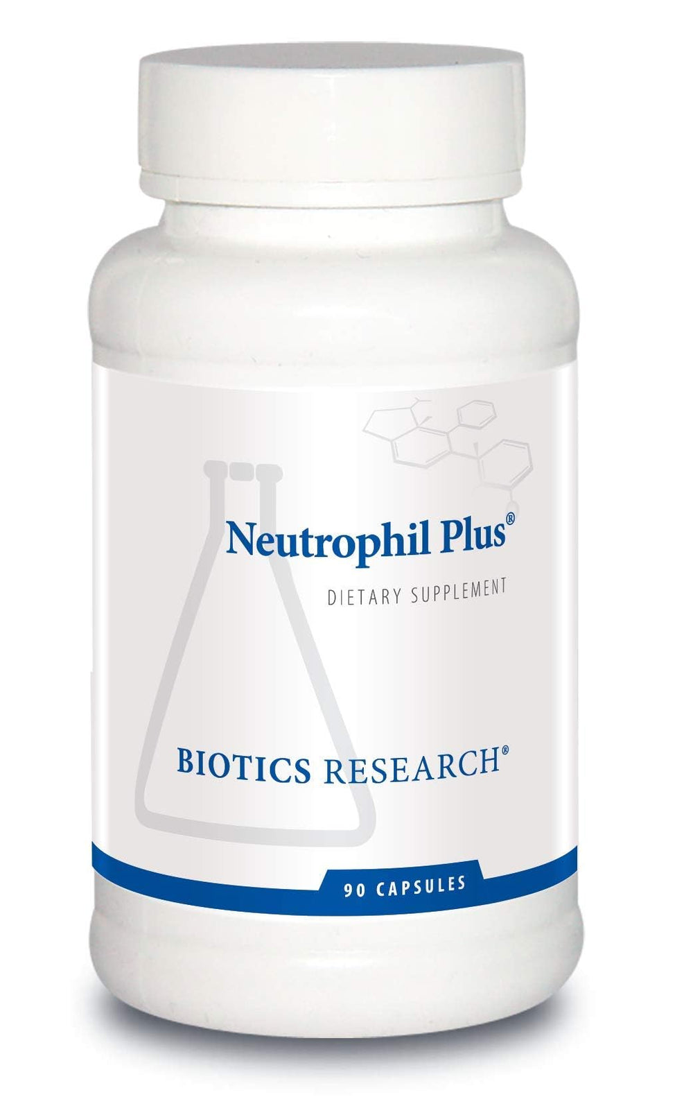 Biotics Research Neutrophil Plus front label showing packaging for daily immune support