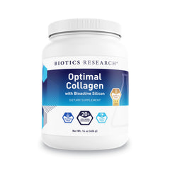 Biotics Research Optimal Collagen bottle with scoop for easy mixing and joint-support potential