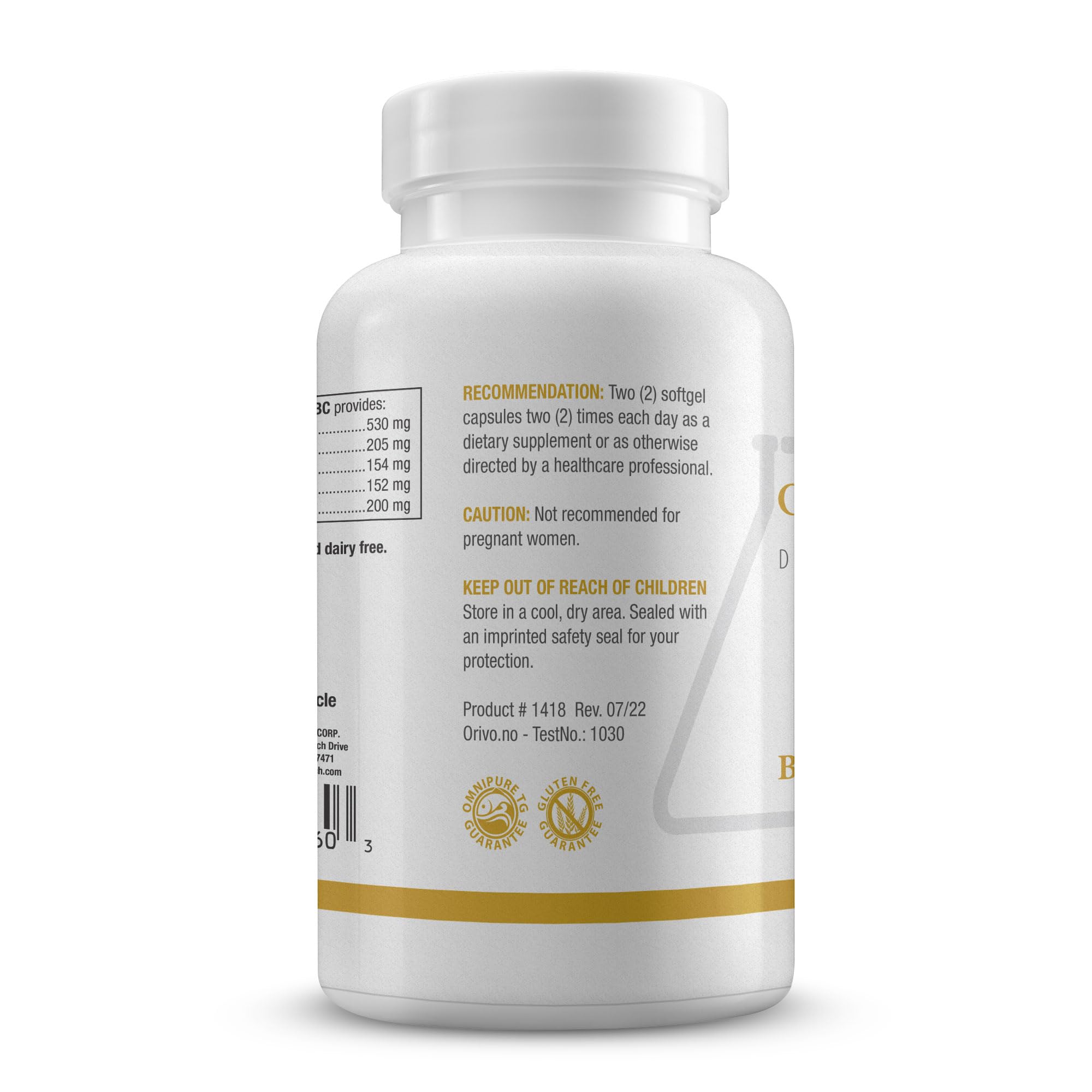 Biotics Research Optimal EFAs-BC softgels closeup for easy daily intake