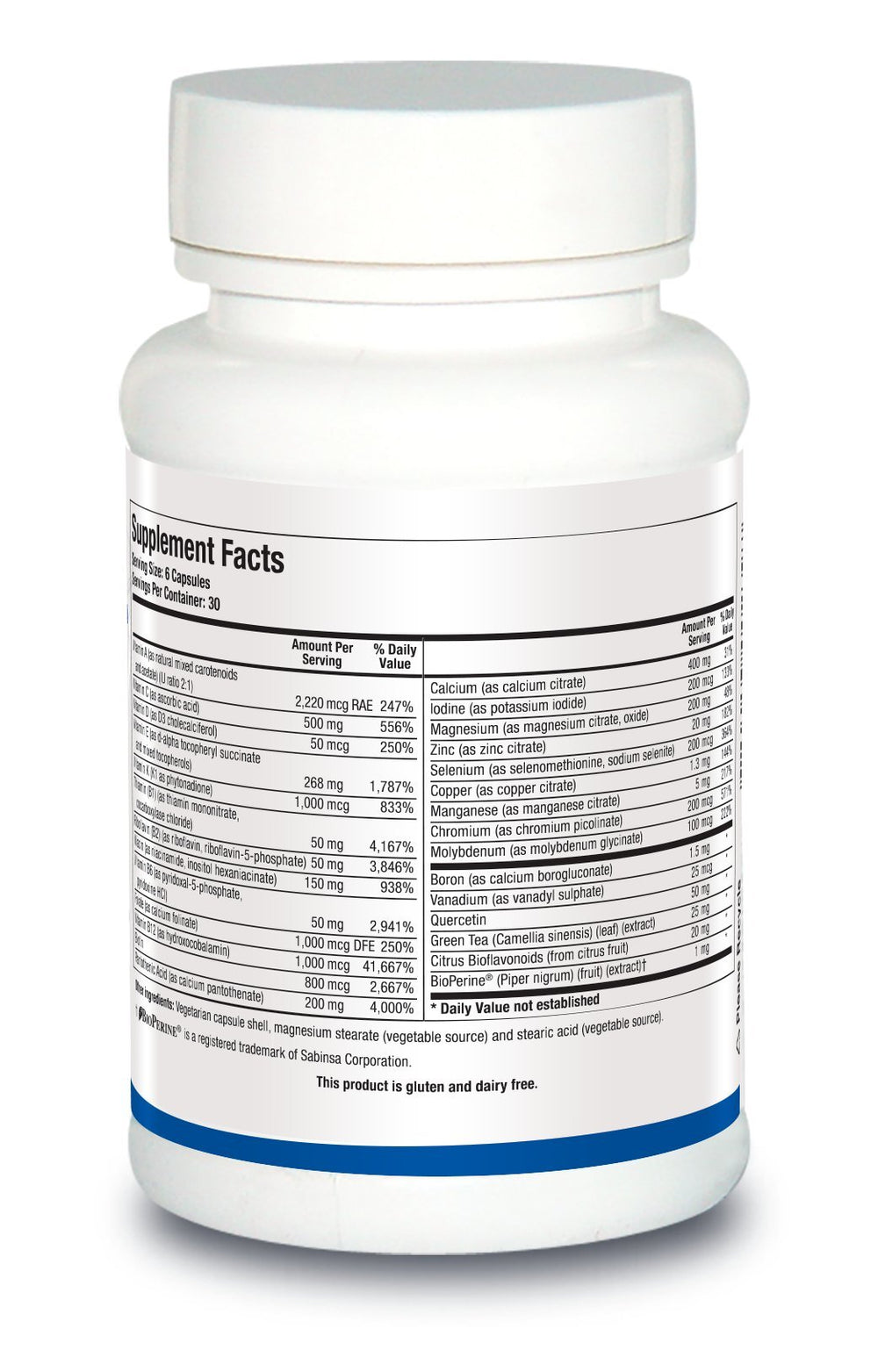 Biotics Research Pro Multi Plus capsules ready for daily intake
