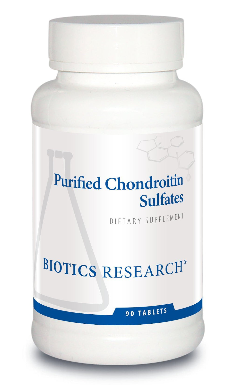 Biotics Research Purified Chondroitin Sulfates bottle front for daily joint support