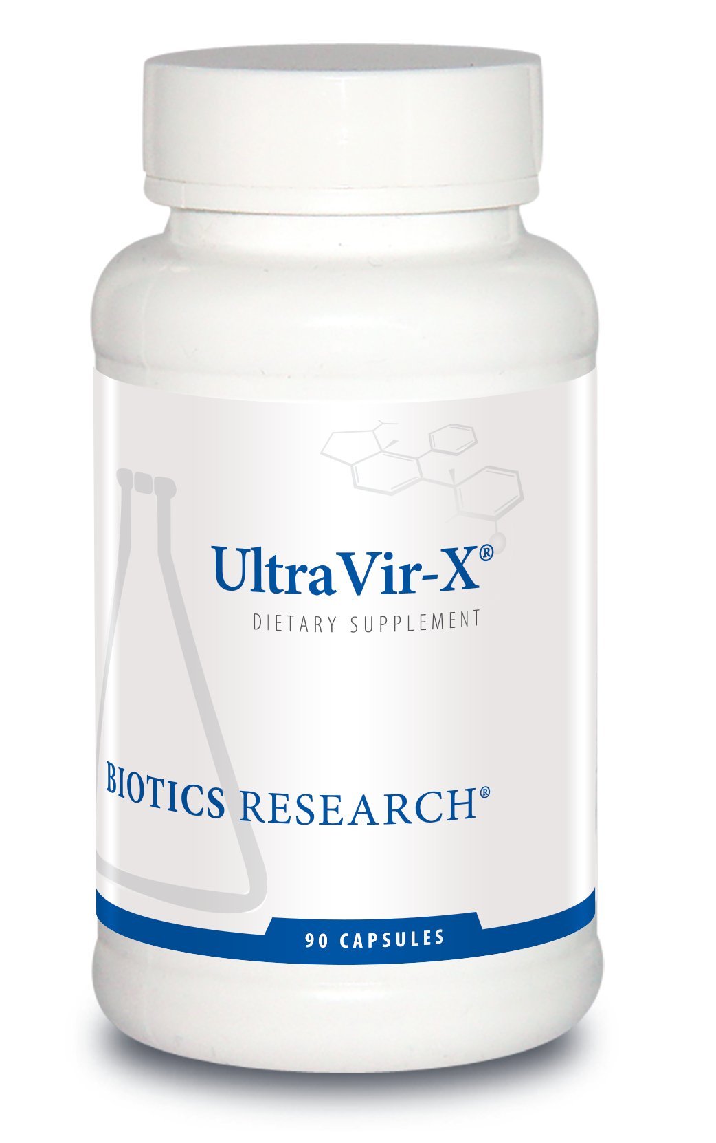 Biotics Research UltraVir-X bottle front for daily immune support.