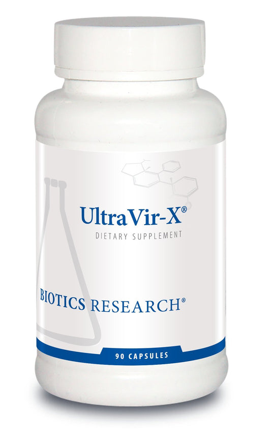 Biotics Research UltraVir-X bottle front for daily immune support.