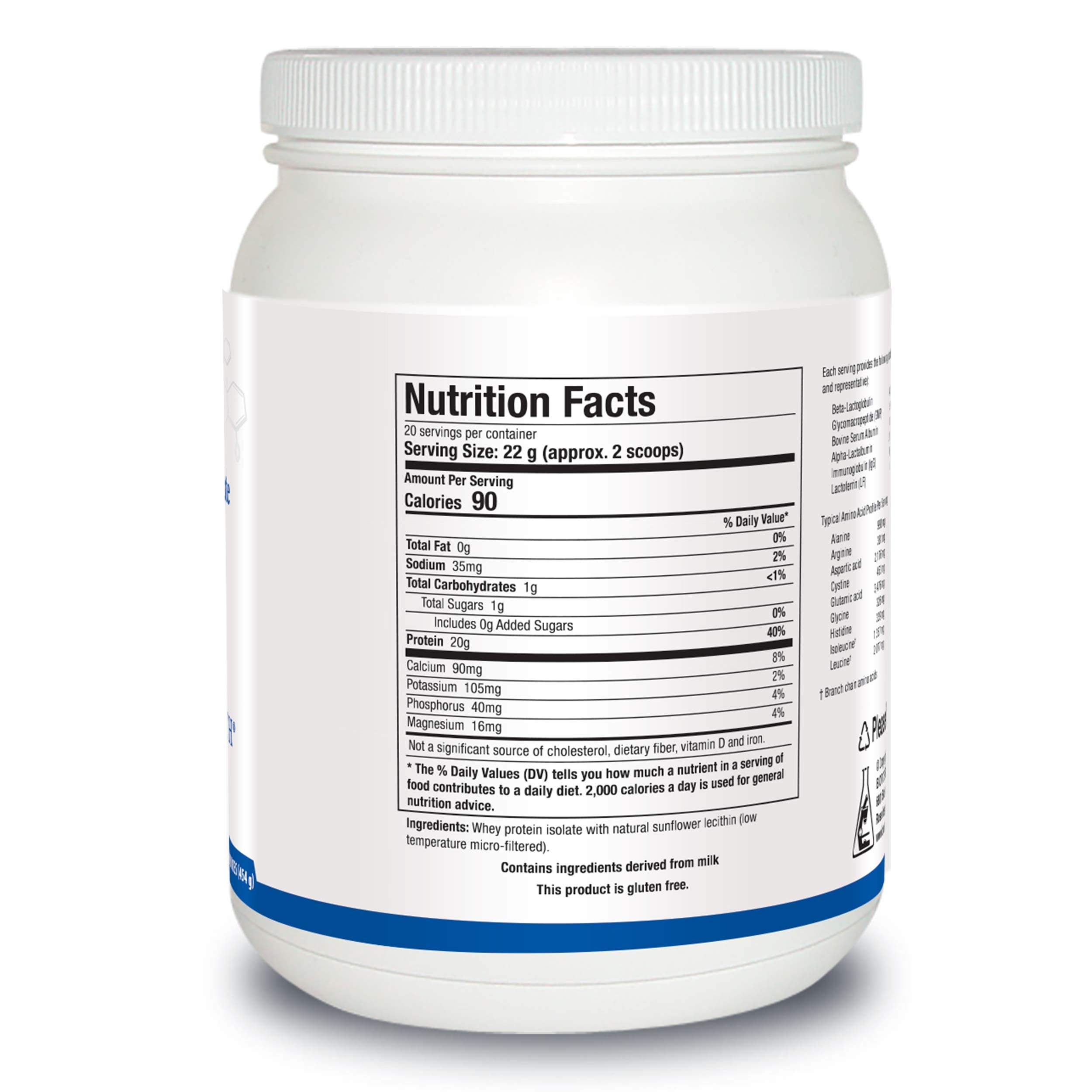 Biotics Research Whey Protein Isolate label closeup highlighting ingredients for trusted quality
