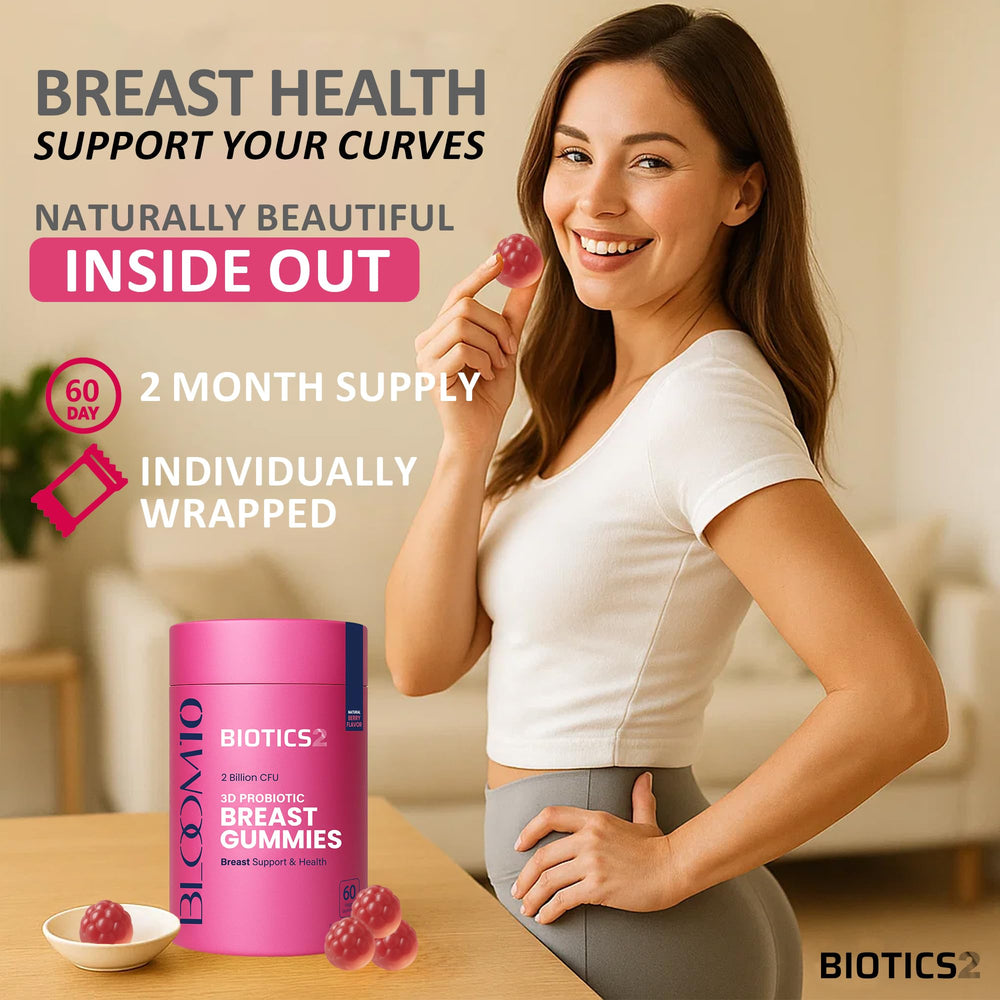 Biotics2 Bloom10 berry-flavor gummies ready-to-take in morning routine