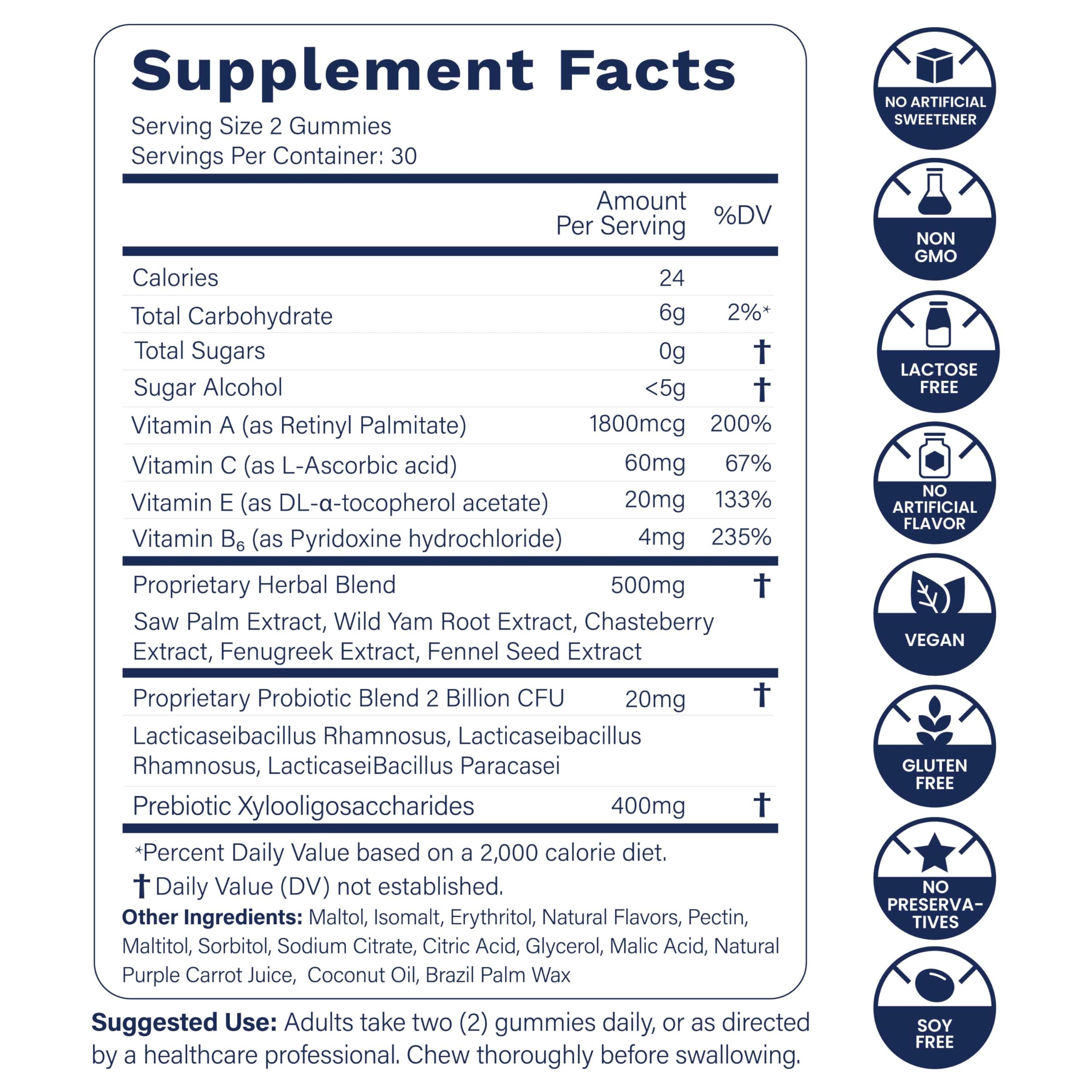Biotics2 Bloom10 label shows two probiotic strains with 2B CFU and XOS