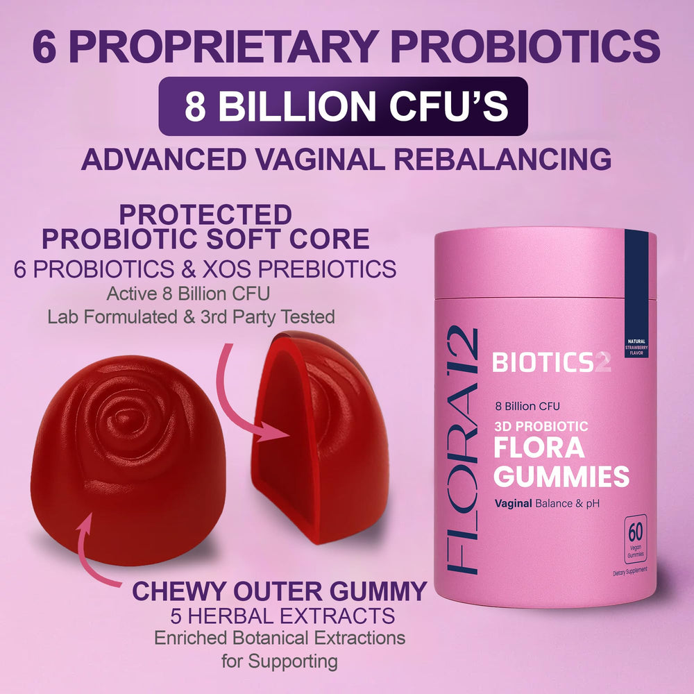 On-the-go Flora12 packaging for easy daily consumption.