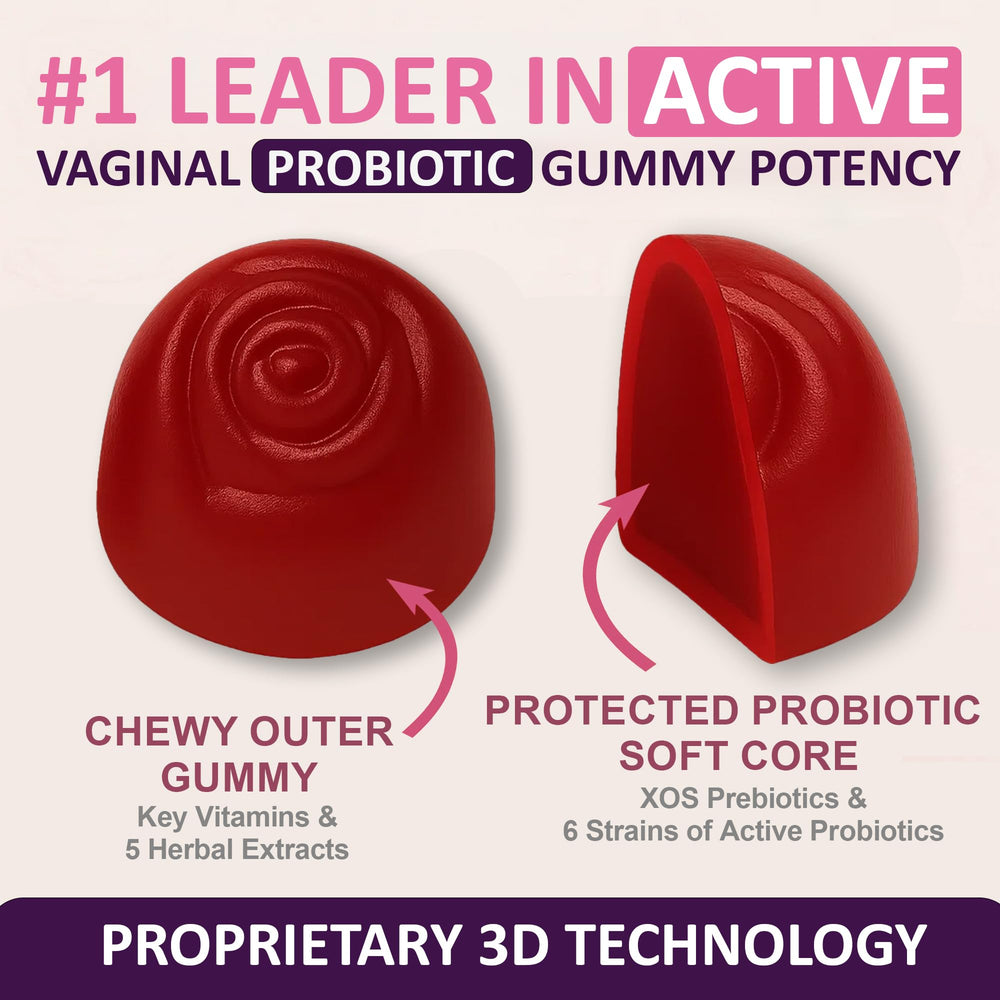 Woman using Flora12 gummies as part of daily wellness routine.