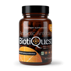 BiotiQuest Antibiotic Antidote bottle ready for daily gut support after antibiotics