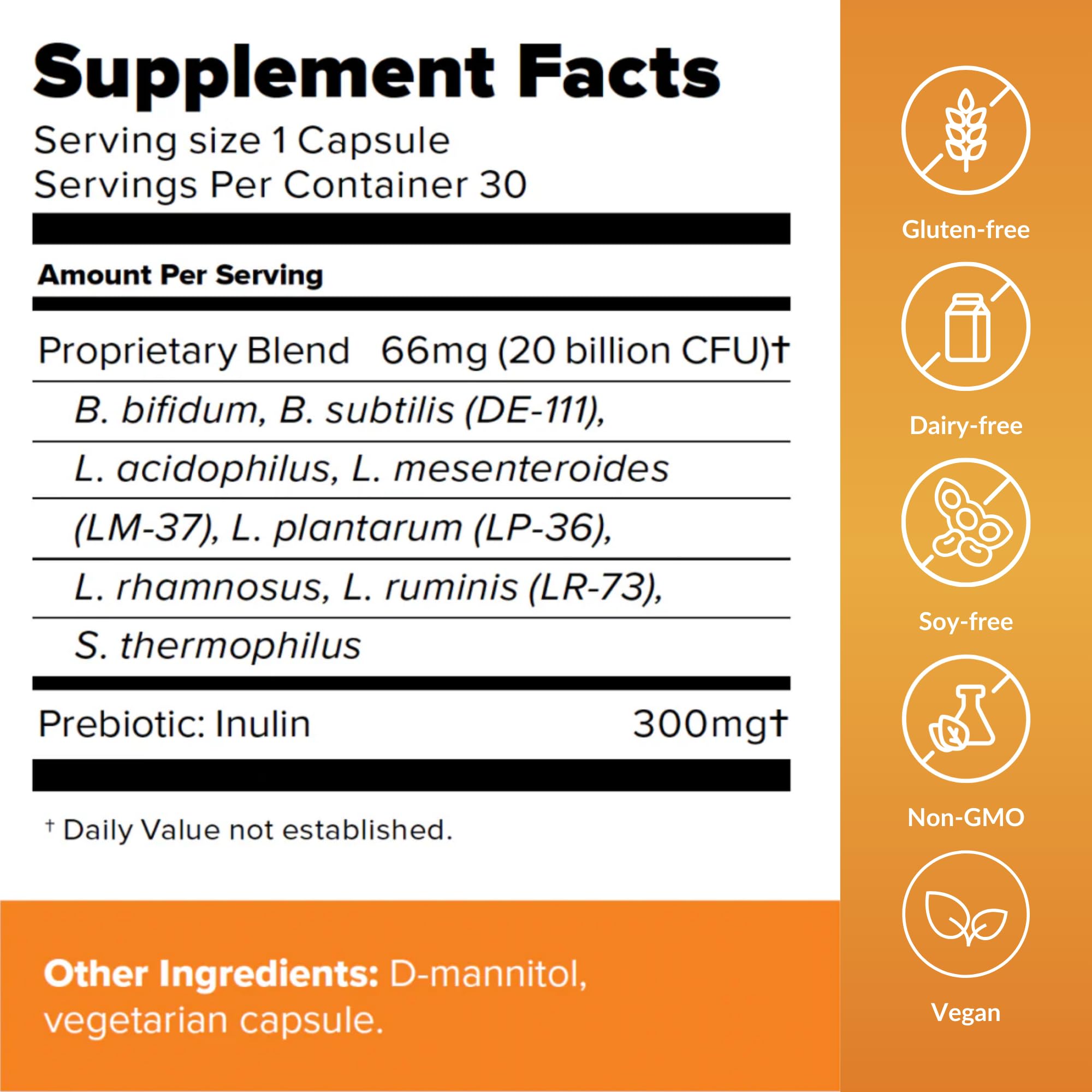 BiotiQuest probiotic capsules closeup highlighting eight strain formula for gut resilience