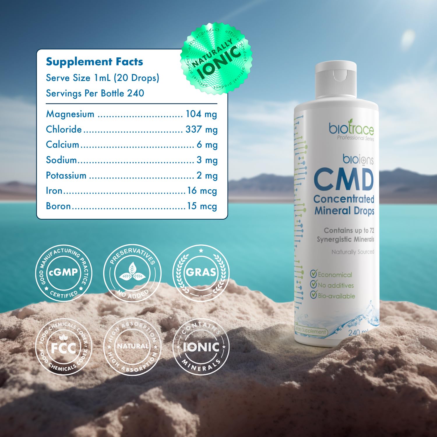 BioTrace 96-day supply in an 8 oz bottle for long-term use