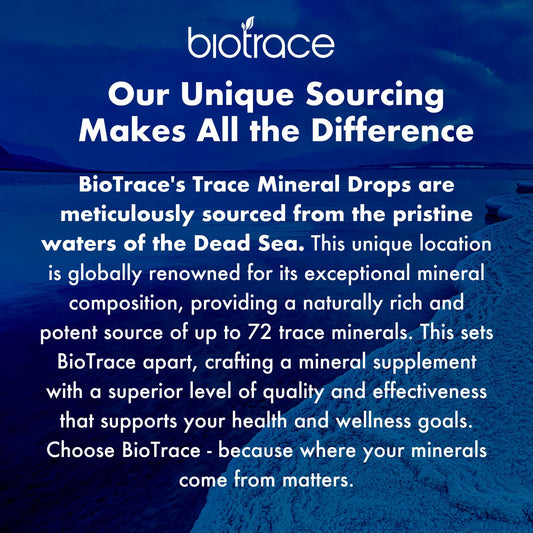 BioTrace 72+ minerals ionic drops support balanced mineral intake