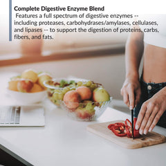 BioTrust AbsorbMax enzyme blend label detail emphasizing non-GMO and gluten-free qualities.