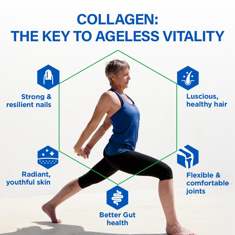 BioTrust Ageless Collagen Booster label close-up, emphasizing vegan, plant-based formula.